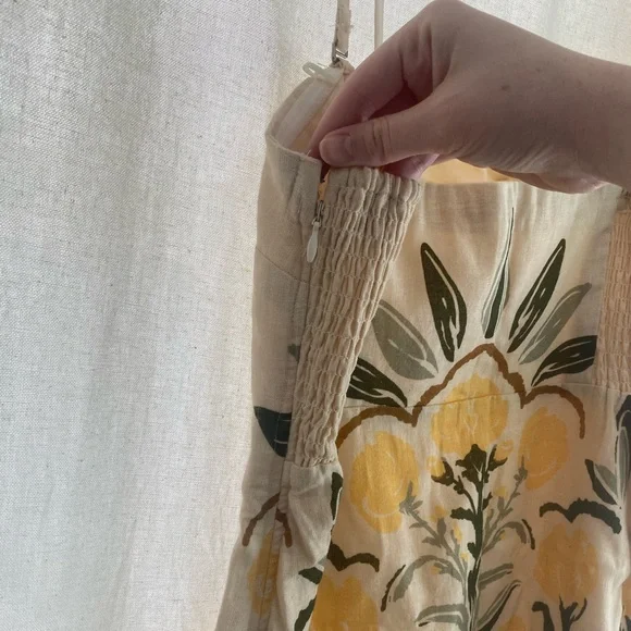 Abercrombie & Fitch Strapless Linen-Blend Skort - Picture 3 of 8